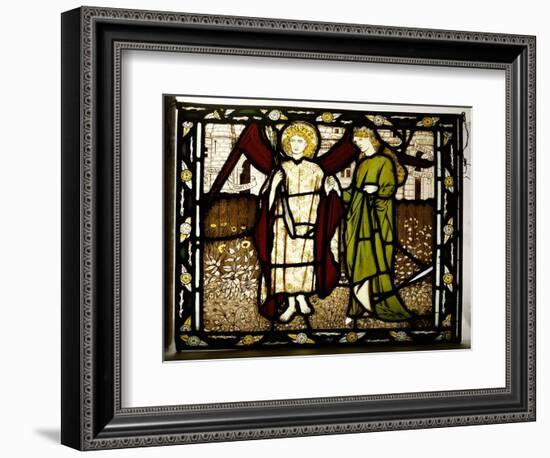 Amor and Alcestis, Morris and Co. Panel from the 'Legend of Good Wimmen' by Geoffrey Chaucer, 1864-Edward Burne-Jones-Framed Giclee Print