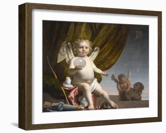 Amor Holding a Glass Orb, 1650-1660-Caesar Boëtius van Everdingen-Framed Giclee Print