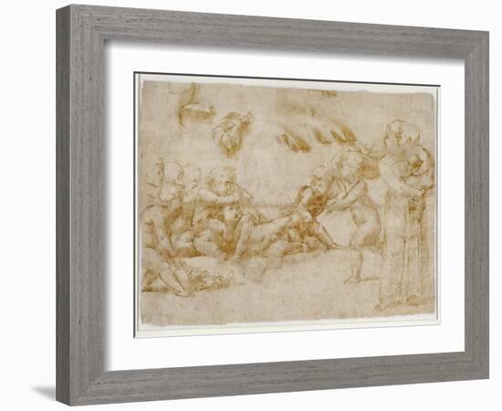 Amorini at Play-Raphael-Framed Giclee Print