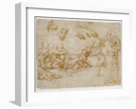 Amorini at Play-Raphael-Framed Giclee Print