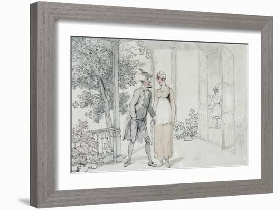 Amorous Attentions, C.1800-Thomas Rowlandson-Framed Giclee Print