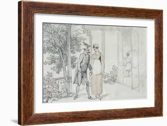 Amorous Attentions, C.1800-Thomas Rowlandson-Framed Giclee Print