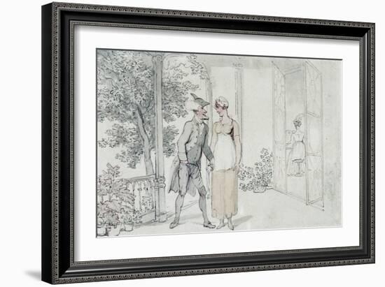 Amorous Attentions, C.1800-Thomas Rowlandson-Framed Giclee Print