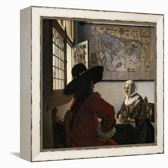 Amorous Couple, C.1657-58-Johannes Vermeer-Framed Premier Image Canvas