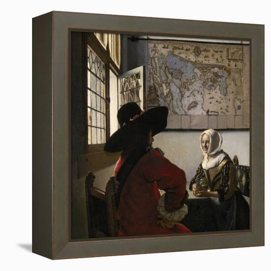 Amorous Couple, C.1657-58-Johannes Vermeer-Framed Premier Image Canvas