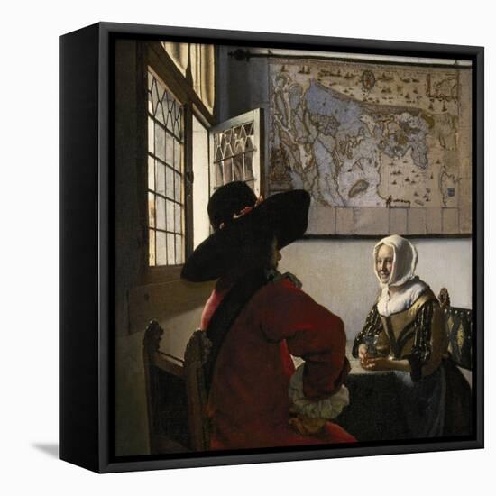 Amorous Couple, C.1657-58-Johannes Vermeer-Framed Premier Image Canvas