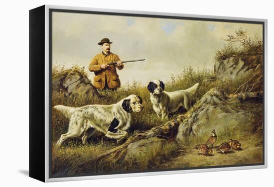 Amos F. Adams Shooting over Gus Bondher and Son, Count Bondher, 1887-Arthur Fitzwilliam Tait-Framed Premier Image Canvas