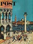 "American Tourists in Venice," Saturday Evening Post Cover, June 10, 1961-Amos Sewell-Giclee Print
