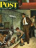 "Brushing Their Teeth" Saturday Evening Post Cover, January 29, 1955-Amos Sewell-Giclee Print