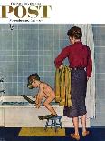 "Scuba in the Tub" Saturday Evening Post Cover, November 29, 1958-Amos Sewell-Giclee Print
