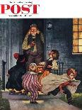 "Tricking Trick-Or-Treaters" Saturday Evening Post Cover, November 3, 1951-Amos Sewell-Giclee Print