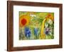 Amoureux de Vence-Marc Chagall-Framed Art Print