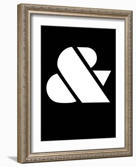 Ampersand Black and White-NaxArt-Framed Art Print