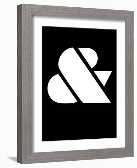 Ampersand Black and White-NaxArt-Framed Art Print