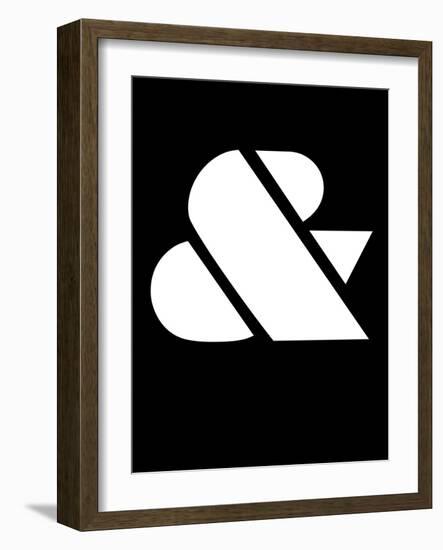 Ampersand Black and White-NaxArt-Framed Art Print