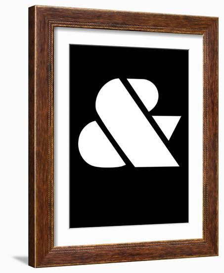 Ampersand Black and White-NaxArt-Framed Art Print