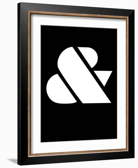 Ampersand Black and White-NaxArt-Framed Art Print