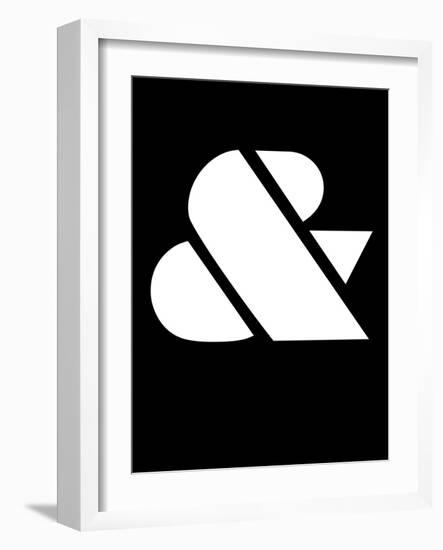 Ampersand Black and White-NaxArt-Framed Art Print