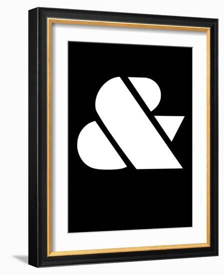 Ampersand Black and White-NaxArt-Framed Art Print