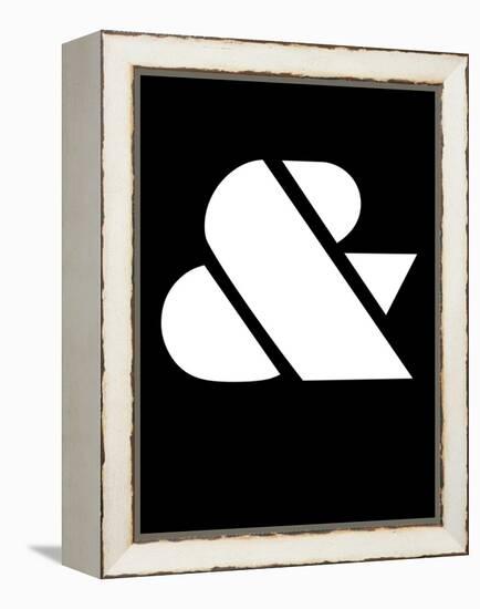 Ampersand Black and White-NaxArt-Framed Stretched Canvas