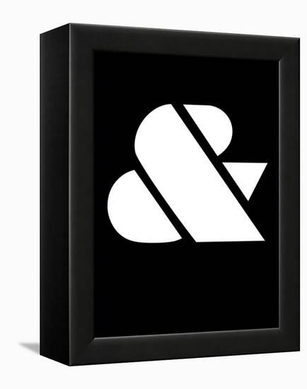 Ampersand Black and White-NaxArt-Framed Stretched Canvas