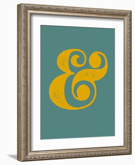 Ampersand Blue and Yellow-NaxArt-Framed Art Print