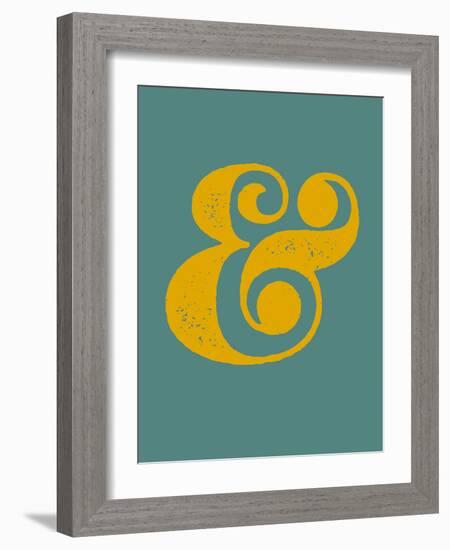 Ampersand Blue and Yellow-NaxArt-Framed Art Print