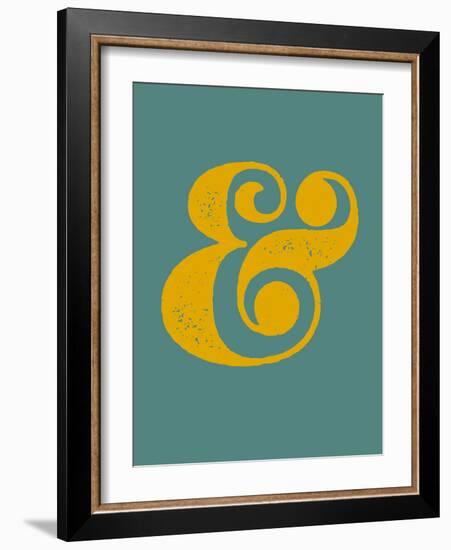 Ampersand Blue and Yellow-NaxArt-Framed Art Print