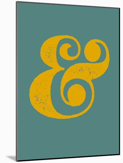 Ampersand Blue and Yellow-NaxArt-Mounted Art Print