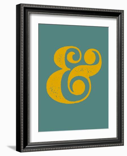 Ampersand Blue and Yellow-NaxArt-Framed Art Print