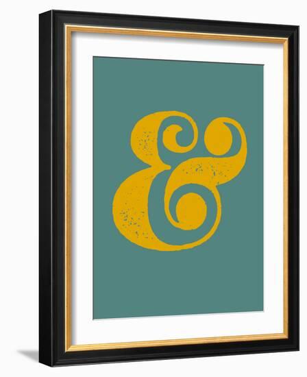 Ampersand Blue and Yellow-NaxArt-Framed Art Print