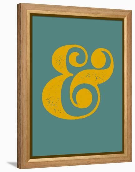 Ampersand Blue and Yellow-NaxArt-Framed Stretched Canvas