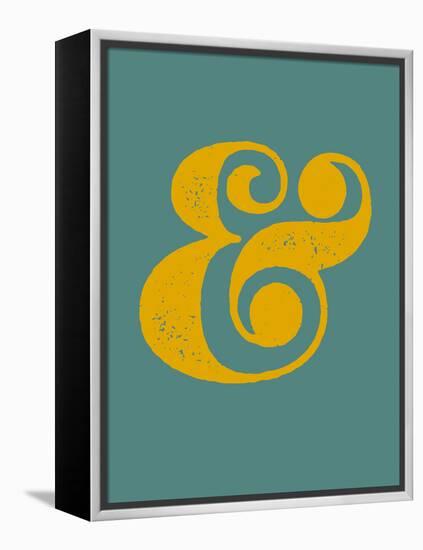 Ampersand Blue and Yellow-NaxArt-Framed Stretched Canvas