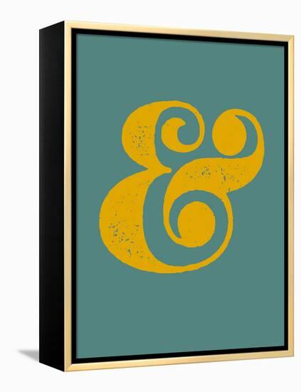 Ampersand Blue and Yellow-NaxArt-Framed Stretched Canvas