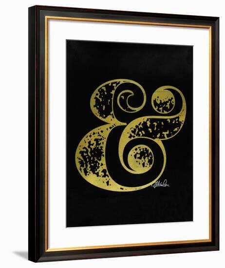 Ampersand (Gold)-Kyle & Courtney Harmon-Framed Serigraph