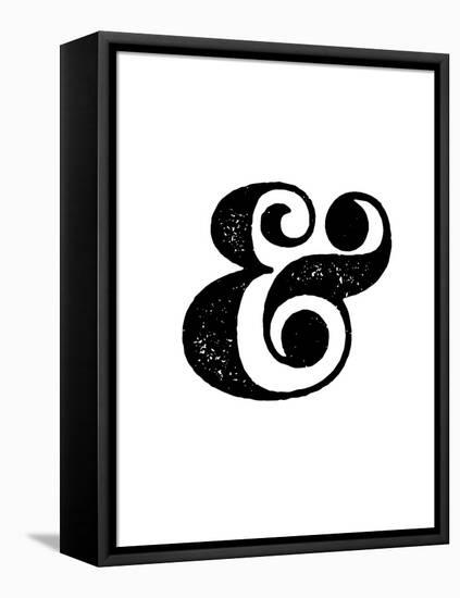 Ampersand White-NaxArt-Framed Stretched Canvas