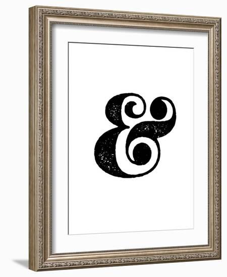 Ampersand White-NaxArt-Framed Premium Giclee Print