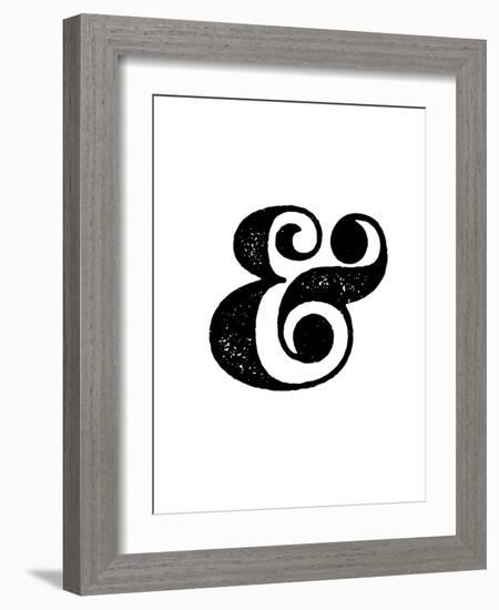 Ampersand White-NaxArt-Framed Art Print