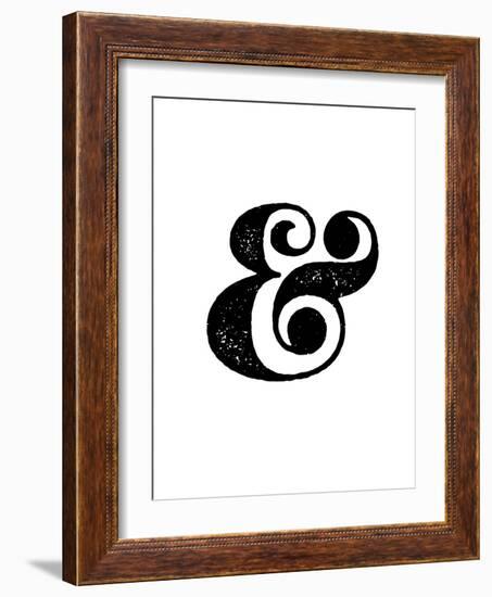 Ampersand White-NaxArt-Framed Art Print