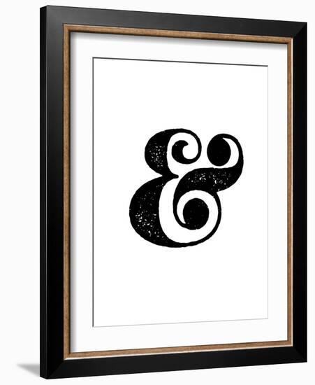 Ampersand White-NaxArt-Framed Art Print