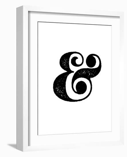 Ampersand White-NaxArt-Framed Art Print