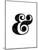 Ampersand White-NaxArt-Mounted Art Print