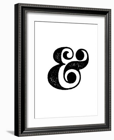 Ampersand White-NaxArt-Framed Art Print