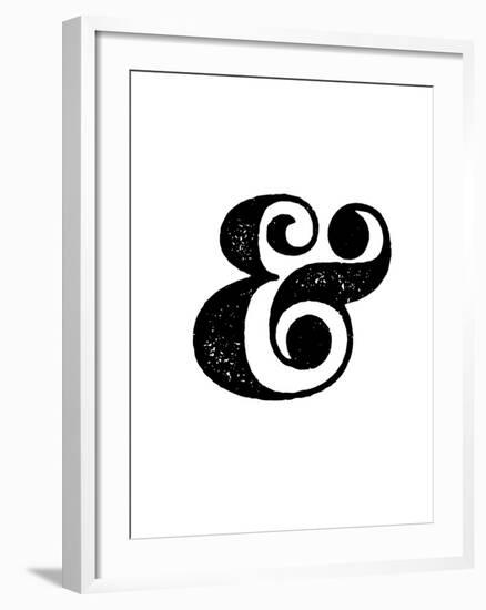 Ampersand White-NaxArt-Framed Art Print