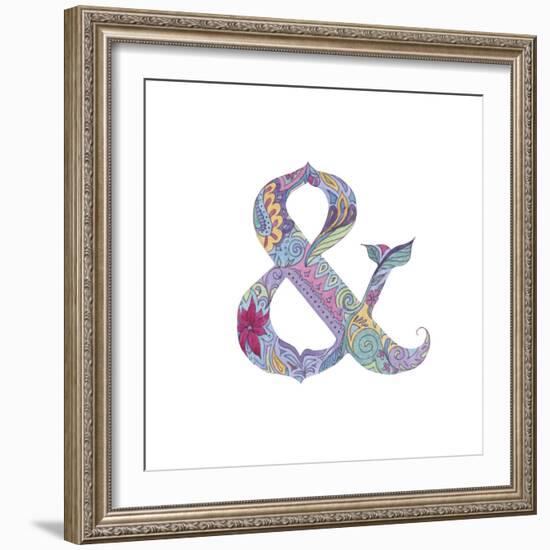 Ampersand-Green Girl-Framed Giclee Print