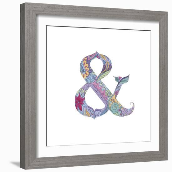 Ampersand-Green Girl-Framed Giclee Print