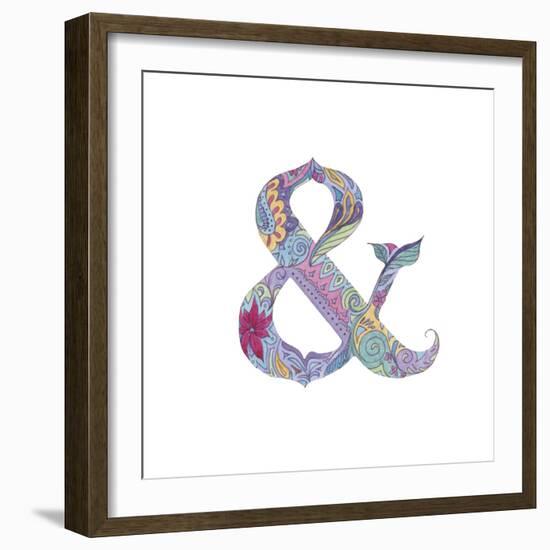 Ampersand-Green Girl-Framed Giclee Print