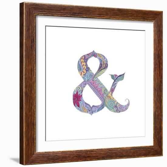 Ampersand-Green Girl-Framed Giclee Print