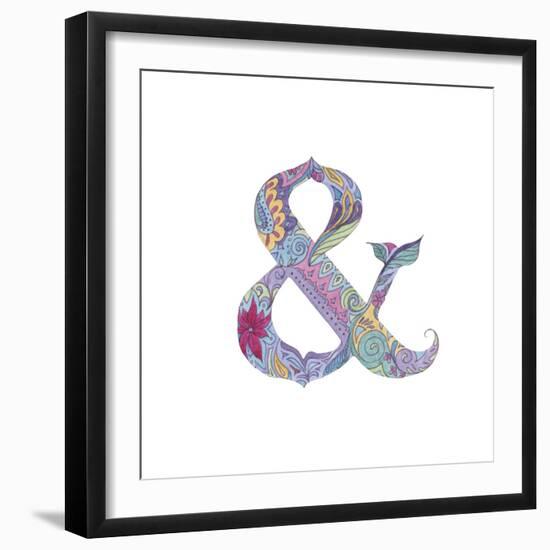 Ampersand-Green Girl-Framed Giclee Print