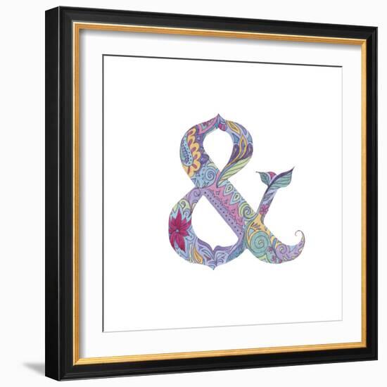 Ampersand-Green Girl-Framed Giclee Print